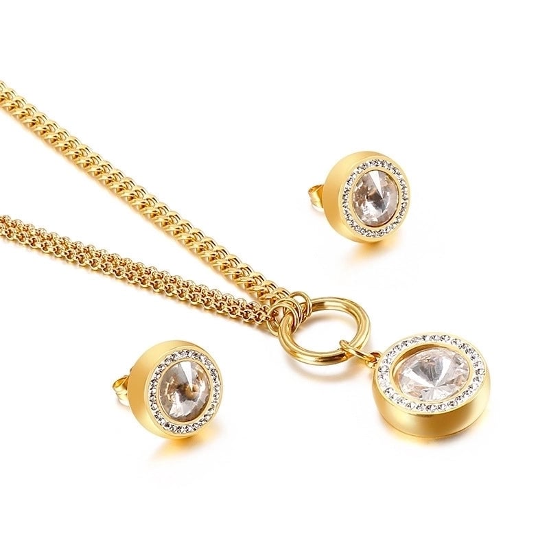 Titanium Steel 18K Gold Plated Fashion Plating Heart Titanium Steel
