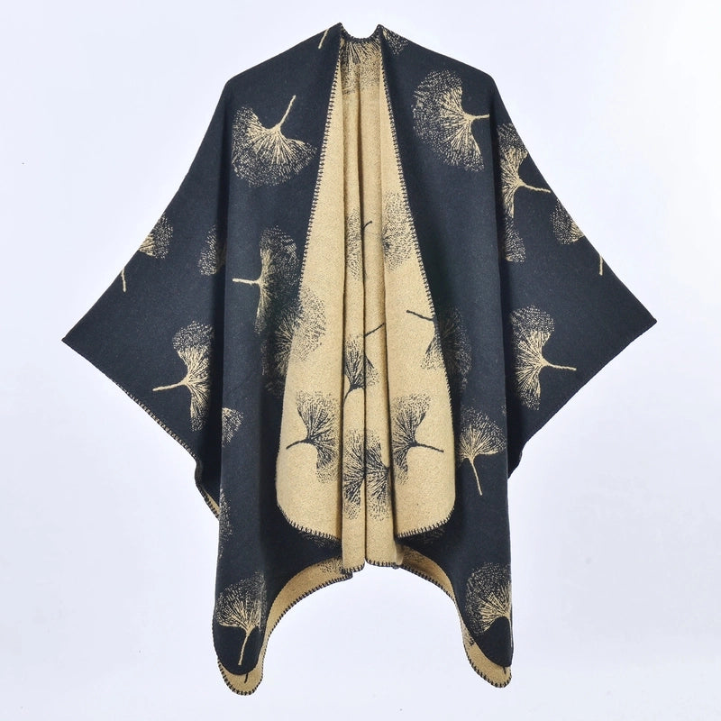 Women's Retro Graffiti Polyester Acrylic Oil Painting Shawl