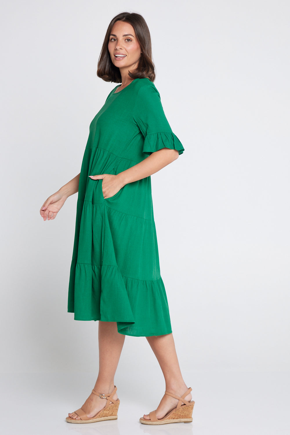 Linen Dress - Green
