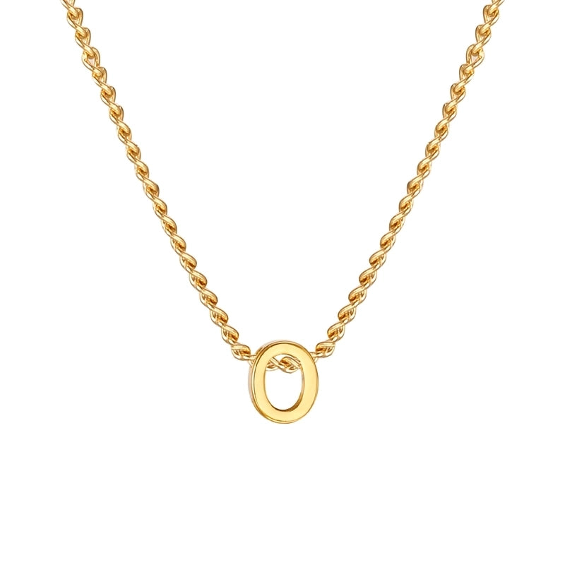 Elegant Letter 201 Stainless Steel 18K Gold Plated Pendant Necklace