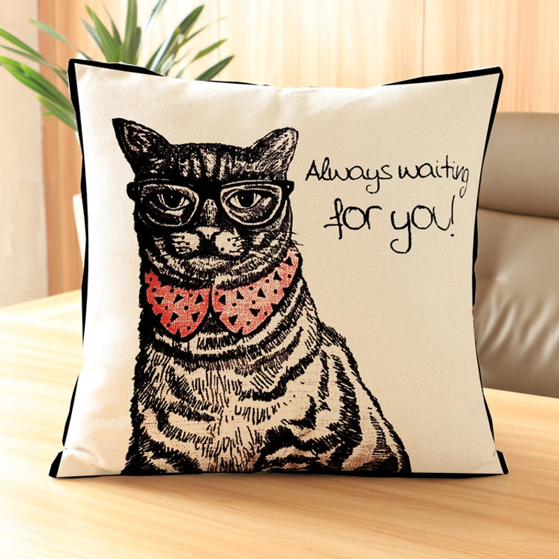 Cute Dog Polyester Pillow Cases Couch & Sofa Decor