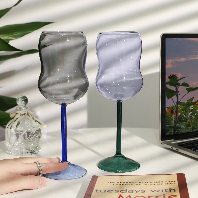 Glam Solid Color Glass Wine Glass 1 Piece