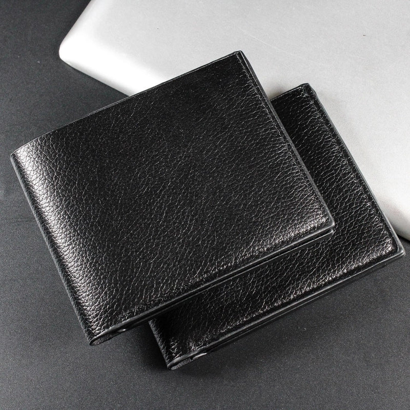 Men's Solid Color Pu Leather Open Wallets