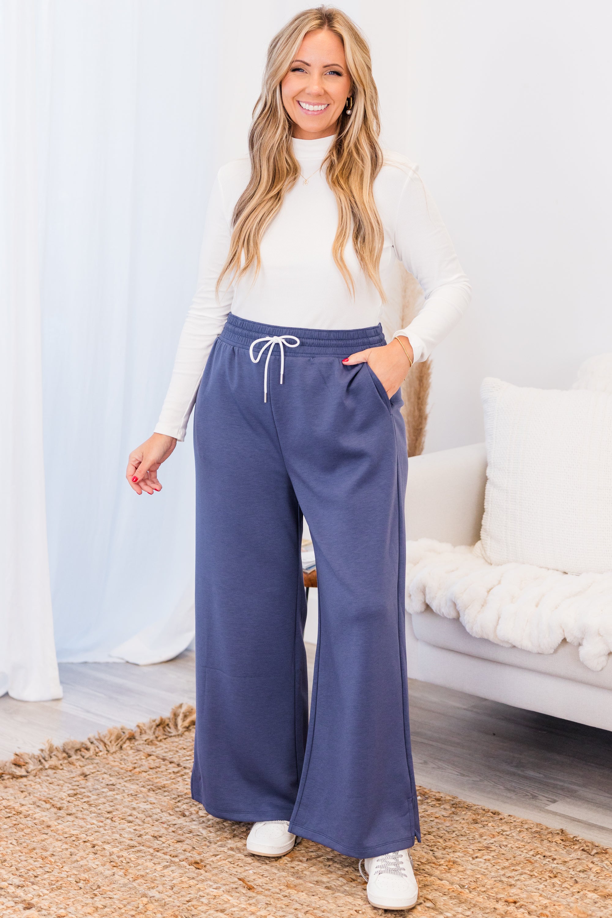 Loungin' With You Pant. Blue Indigo