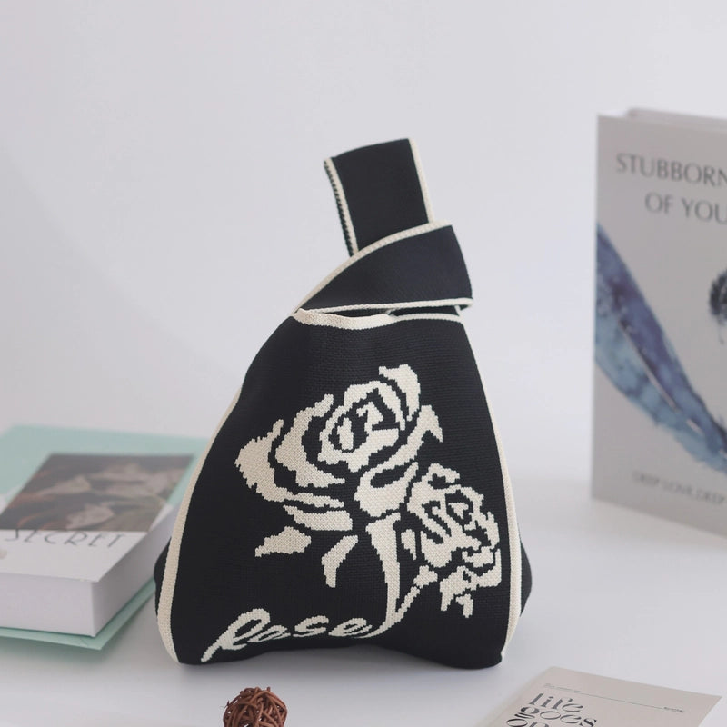 Women's Small Polyester Letter Floral Elegant Streetwear Square Open Handbag