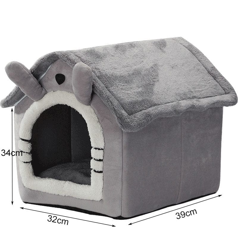 Small Dog House Bed Portable Cat Bed Removable Cushion Cat Cave. Foldable  Pets Puppy Kitten Rabbit