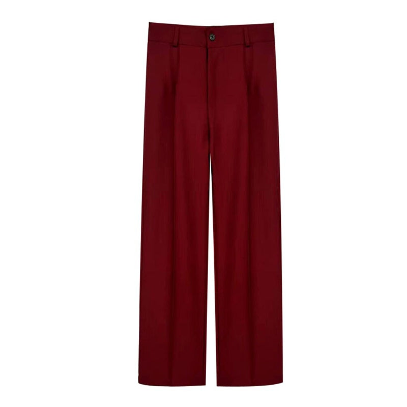 Office Wear High Waist Straight Pants For Women