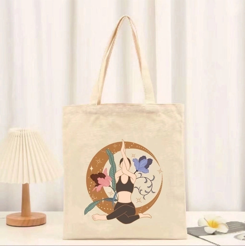 Women's Minimalist Cartoon Shopping Bags