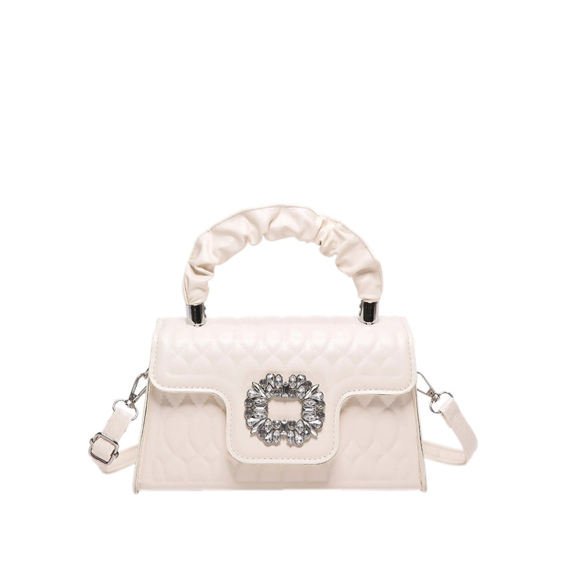 Women's Medium Pu Leather Solid Color Elegant Vintage Style Square Flip Cover Crossbody Bag