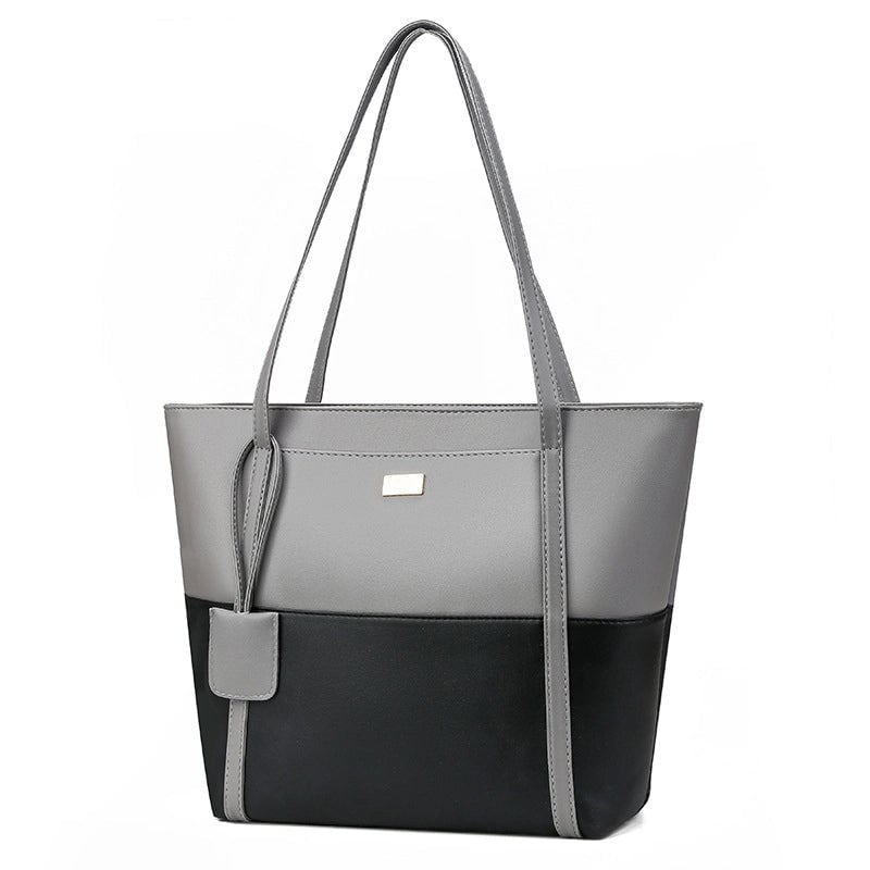 Soft Leather Big Bag Women's New  Simple Stitching Handbag Large Capacity Shoulder Bag Tote Bag Women's Bag