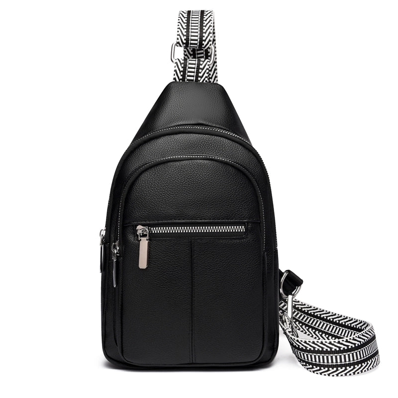 Women's Basic Sports Solid Color Pu Leather Waist Bags