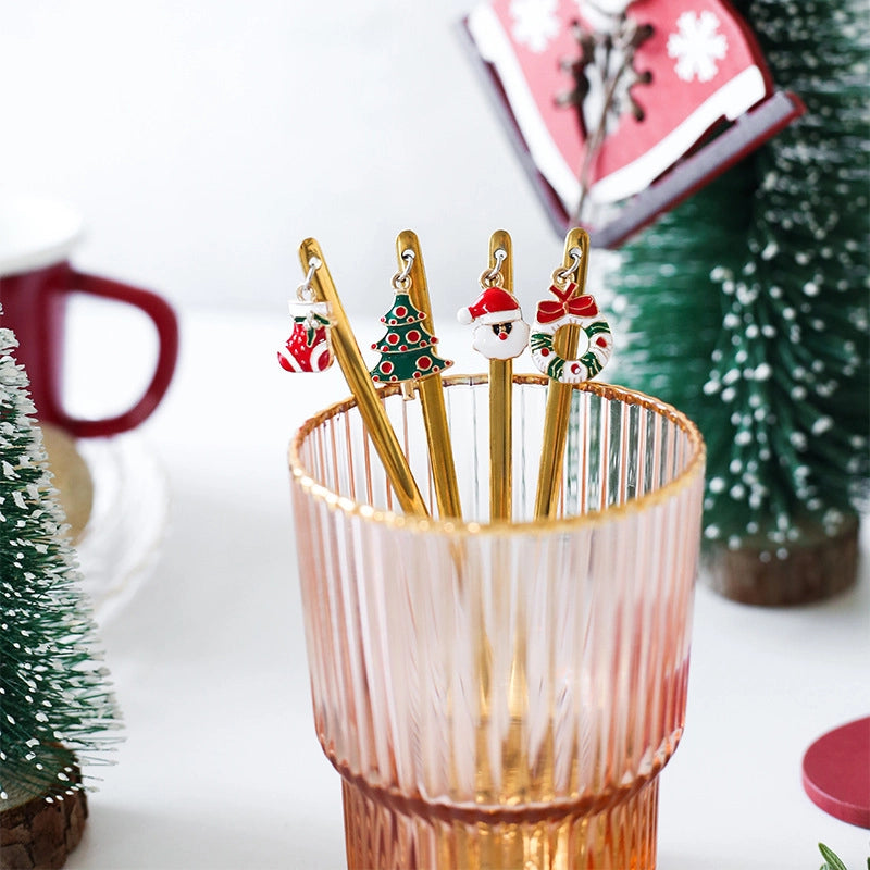 Christmas Cute Solid Color Stainless Steel Spoon 1 Piece 1 Set