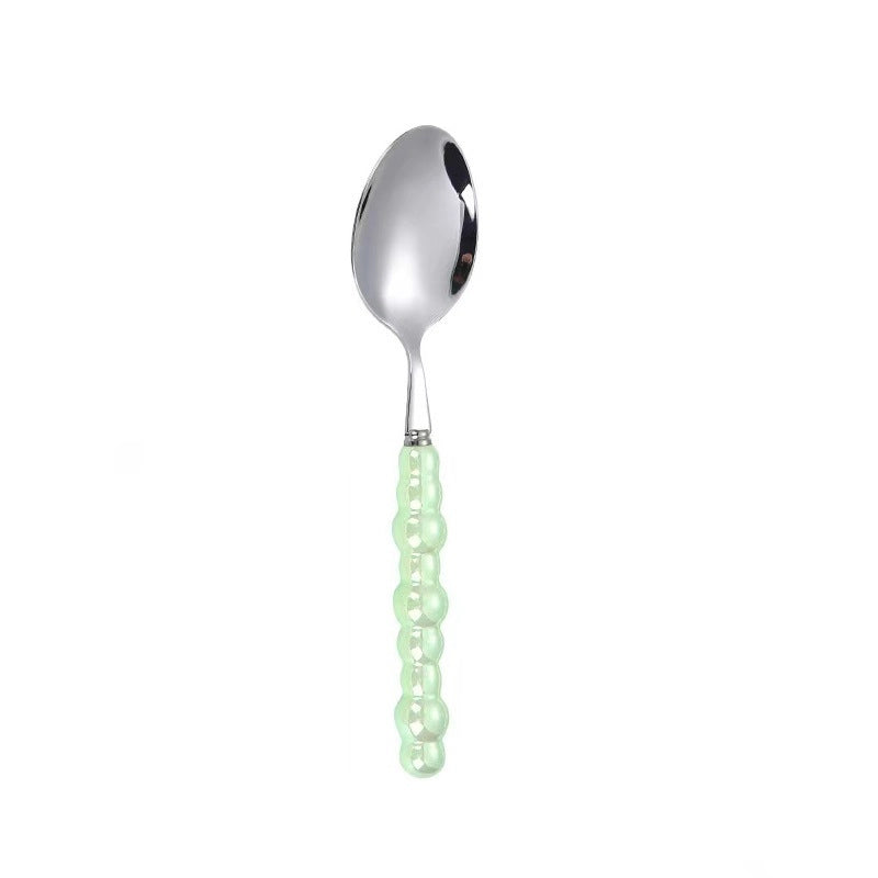 Ceramic Pearl Handle Stainless Steel Knife. Fork And Spoon Creative Light Luxury Western Food Hotel Steak Knife Dessert Spoon Tableware Suit