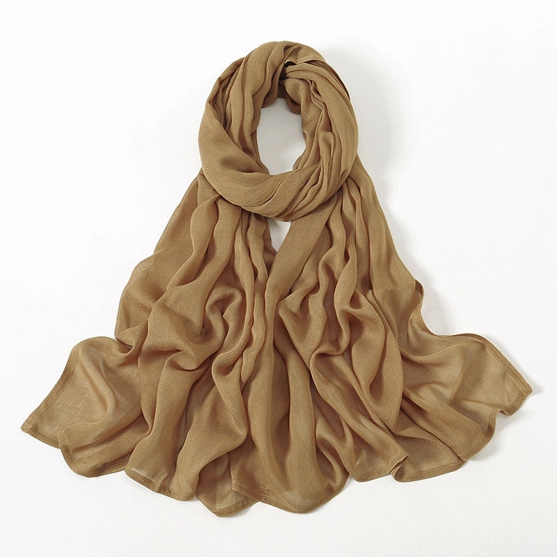 Women's Elegant Minimalist Solid Color Rayon Kerchief