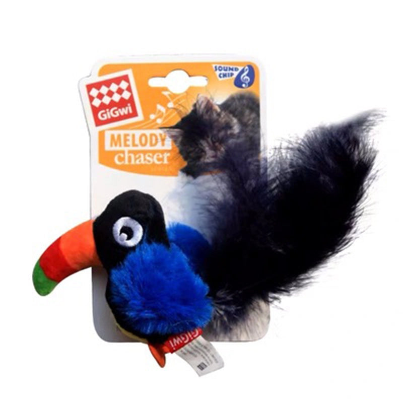 Cat Toys Dazzling Prey Series Sound Toys Touch Induction Cricket Bird Hedgehog Parrot