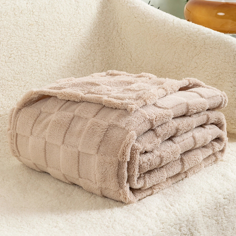Casual Solid Color Comfortable Cotton Velvet Blanket Bedding