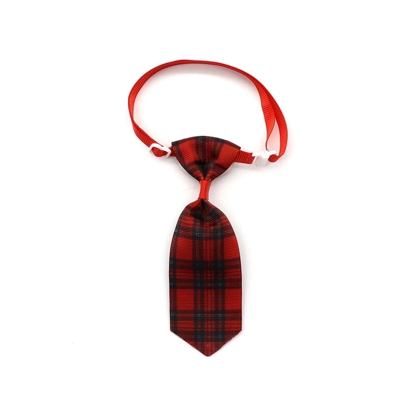 Fashion Pet Dog Cat Tie Collar Accessories Plaid Striped Pet Bow Tie