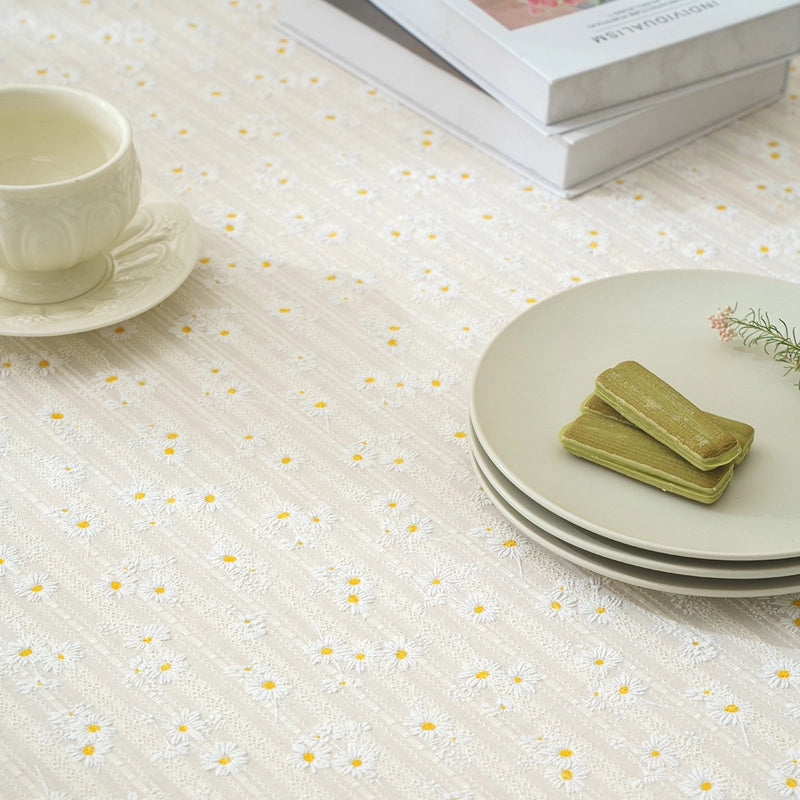 Sweet Color Block Cotton Tablecloths