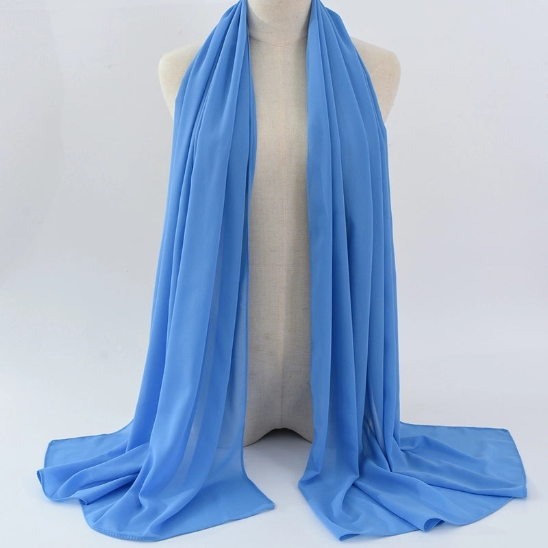 Women's Minimalist Classic Style Solid Color Satin Silk Scarf