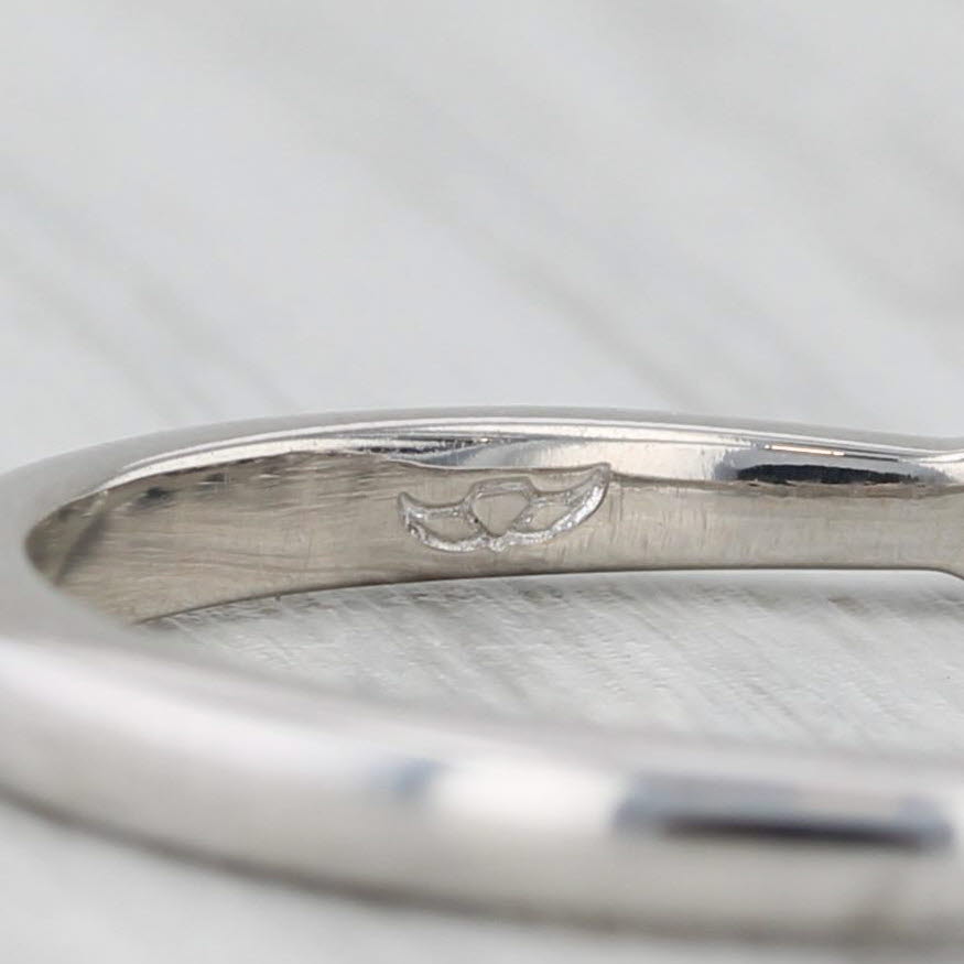 0.10ctw Diamond Ring 14k White Gold Stackable Wedding Band Size 6.5