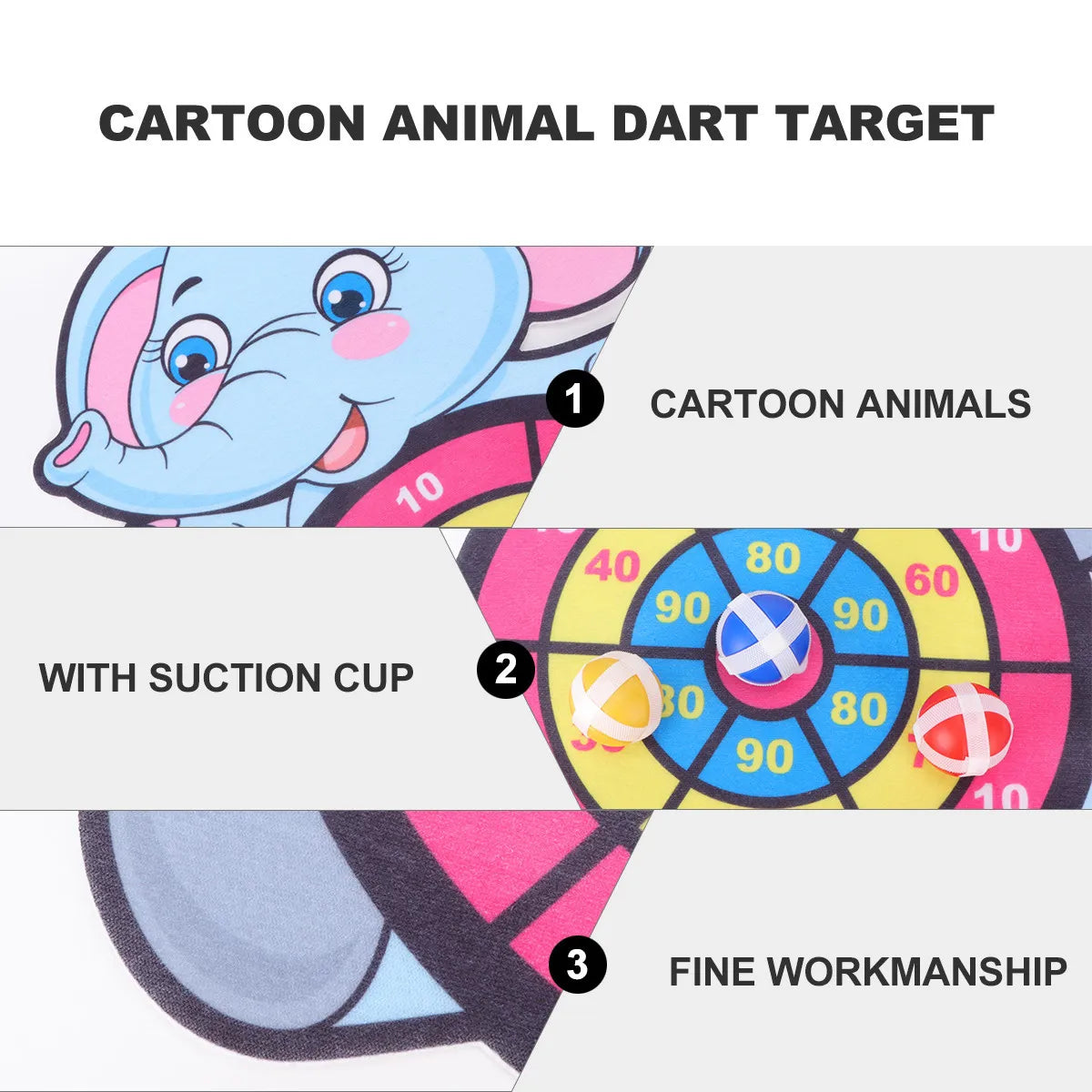 Ball Throwing Darts Game. Animal Shaped Wall Dart Ball Throwing. Indoor Play