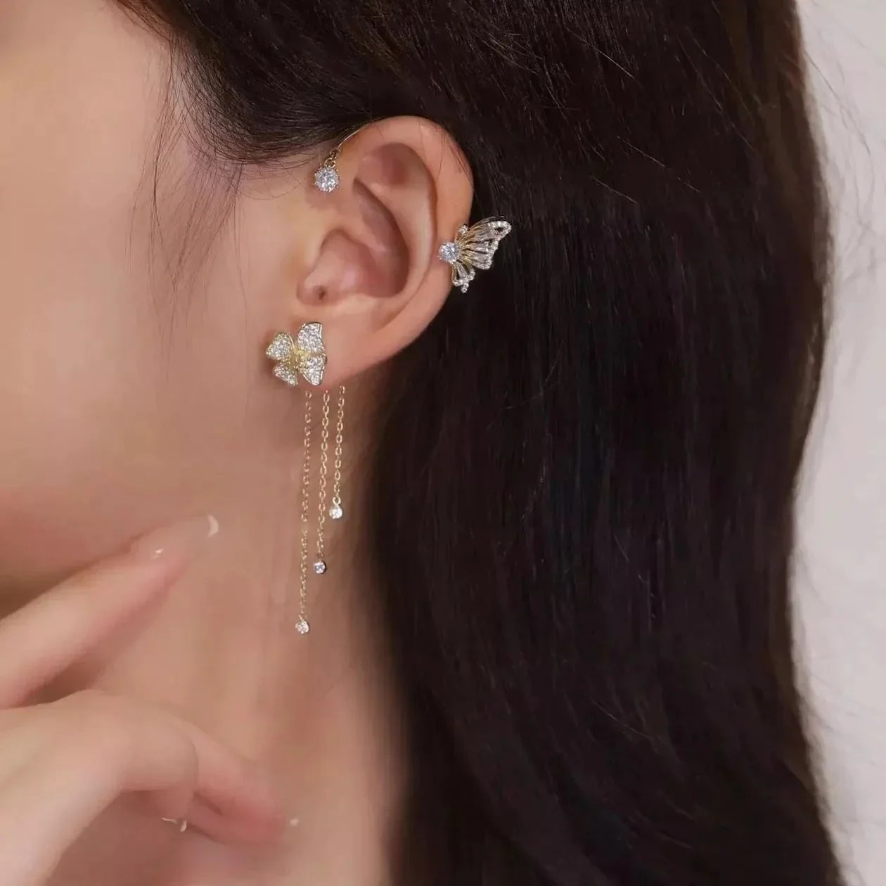 💐2023 HOT SALE💝-BUTTERFLY TASSEL STYLE ZIRCON EARRINGS | PERFECT GIFT🎁