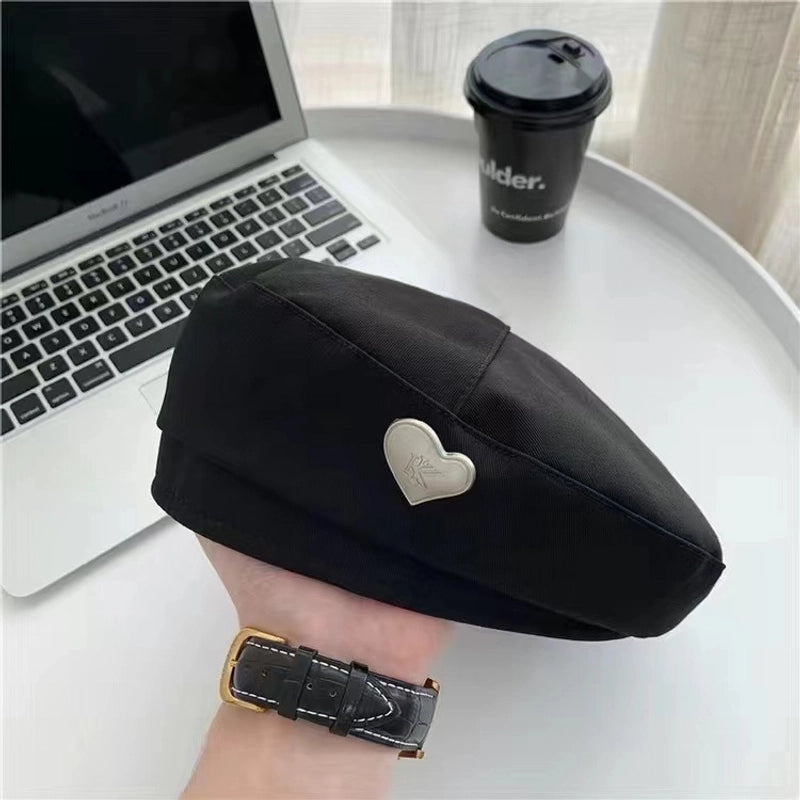 Love Beret Love 2025 Women Autumn And Winter New Woolen Hat Big Head Circumference Face Small
