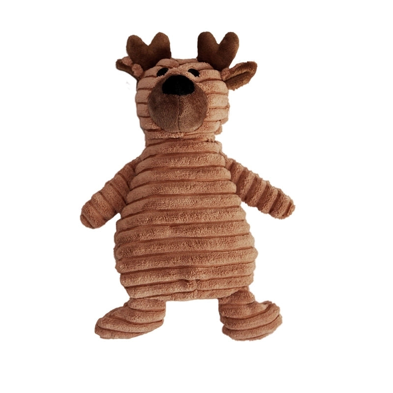 Cute Dog Teething Corduroy Sounding Plush Toy