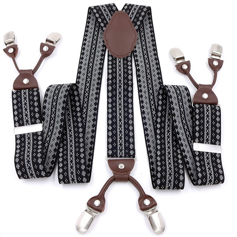 Vintage Men's 3.5cm Elastic Suspender Clip Suspenders