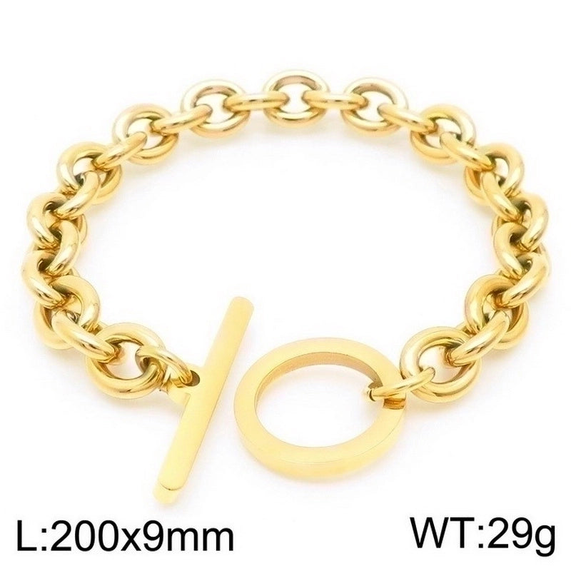 Fashion Geometric Titanium Steel 18K Gold Plated Plating Stainless Steel Jewelry Sets