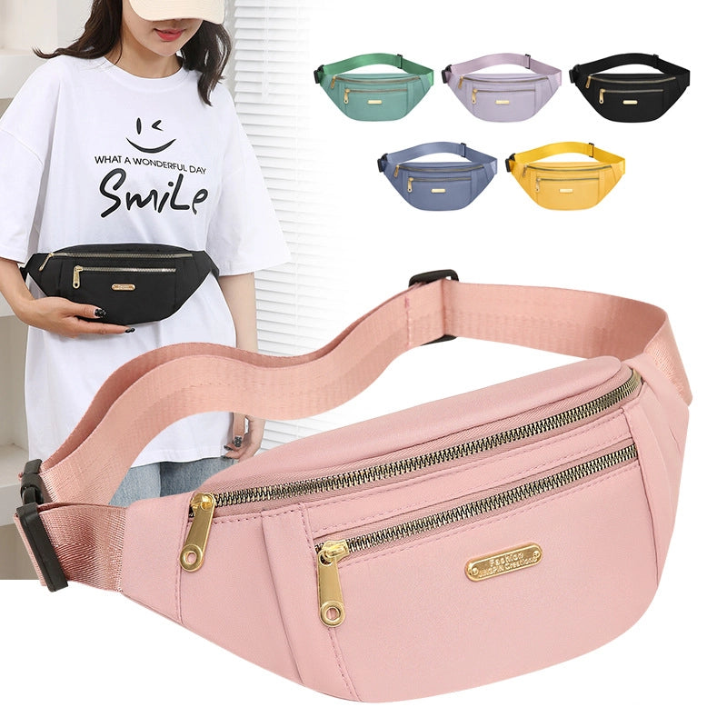 Women's Waist Bag New Coin Purse Mobile Phone Bag Large Capacity Chest Bag Outdoor Sports Running Multifunctional Chest Bag