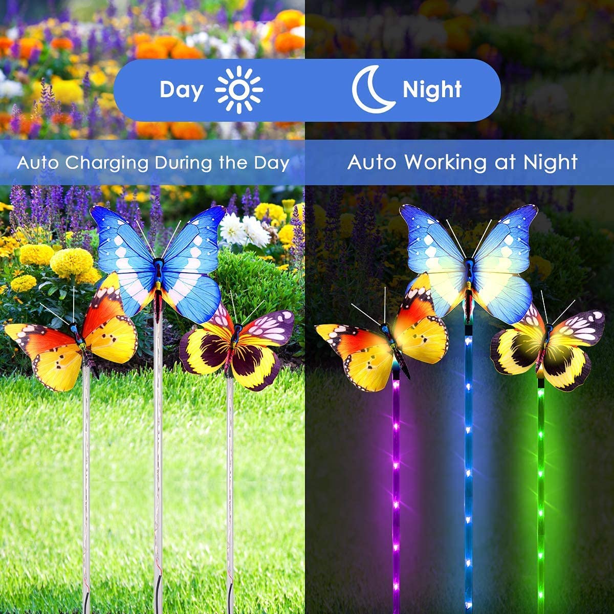 HOT SALE 49%OFF 🔥Outdoor Solar Garden Butterfly Lights Decor