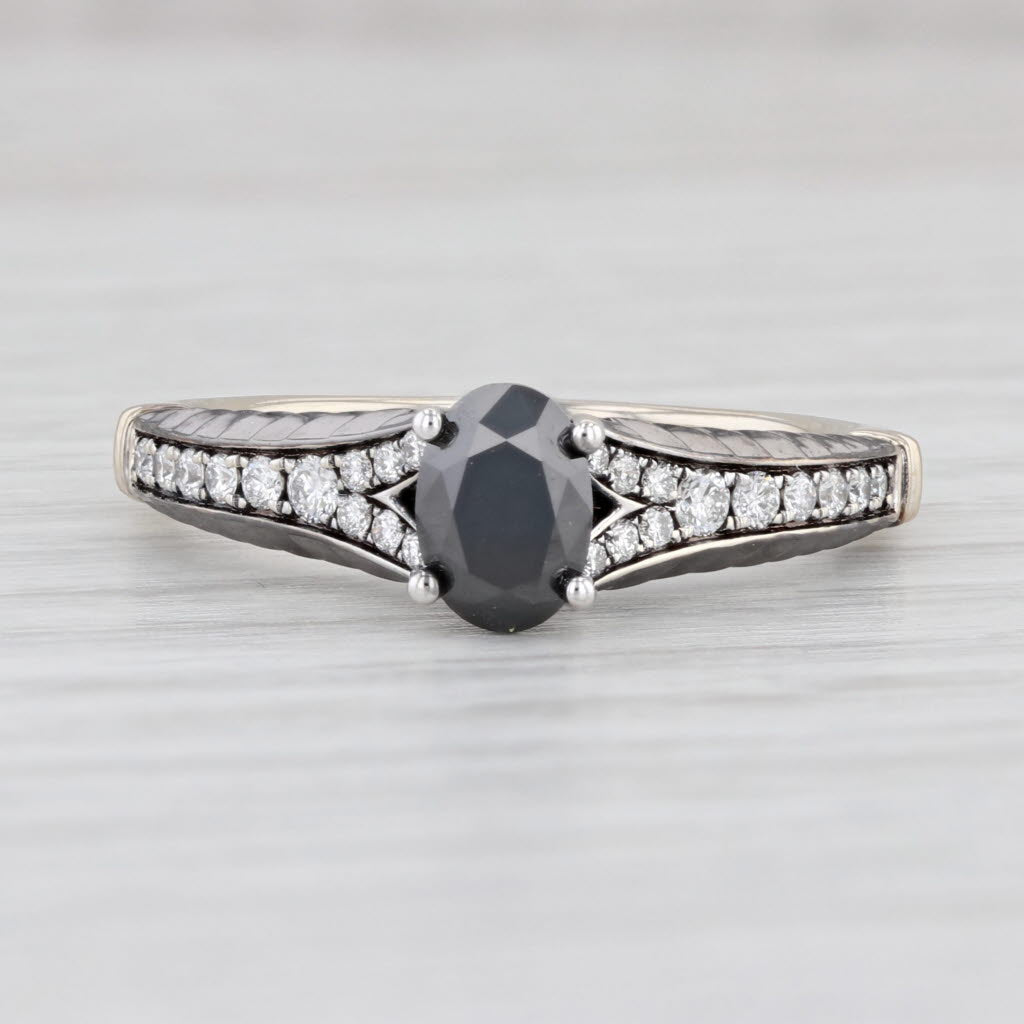 1.24ctw Enchanted Disney Villains Maleficent Black Diamond Ring 14k Gold