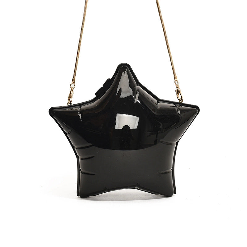 Women's PVC Solid Color Streetwear Lock Clasp Shoulder Bag