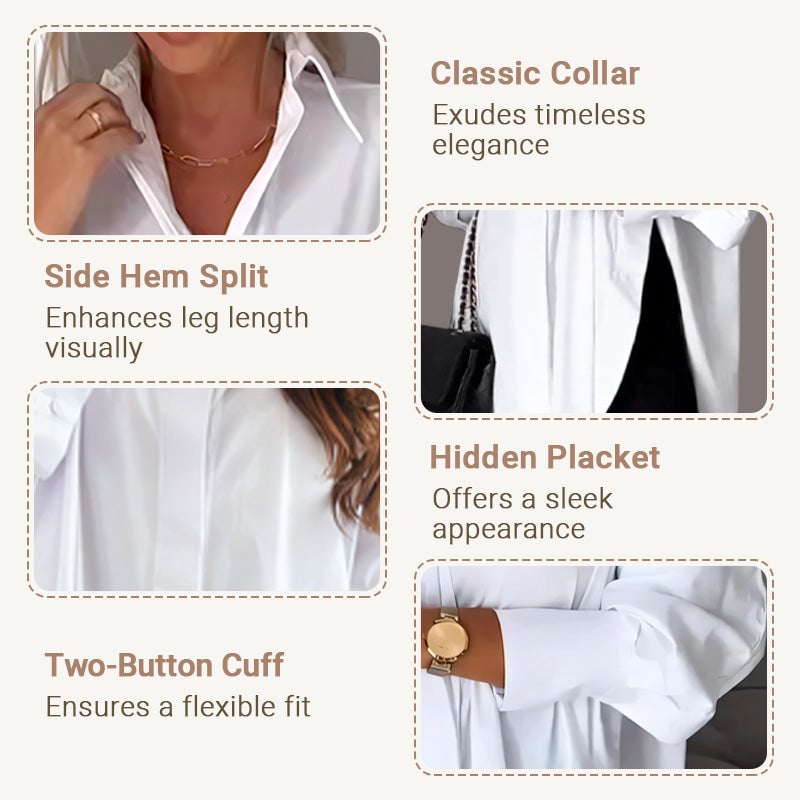 🎁2025 New Products Hot Sale✨Women's Comfortable Long Shirt