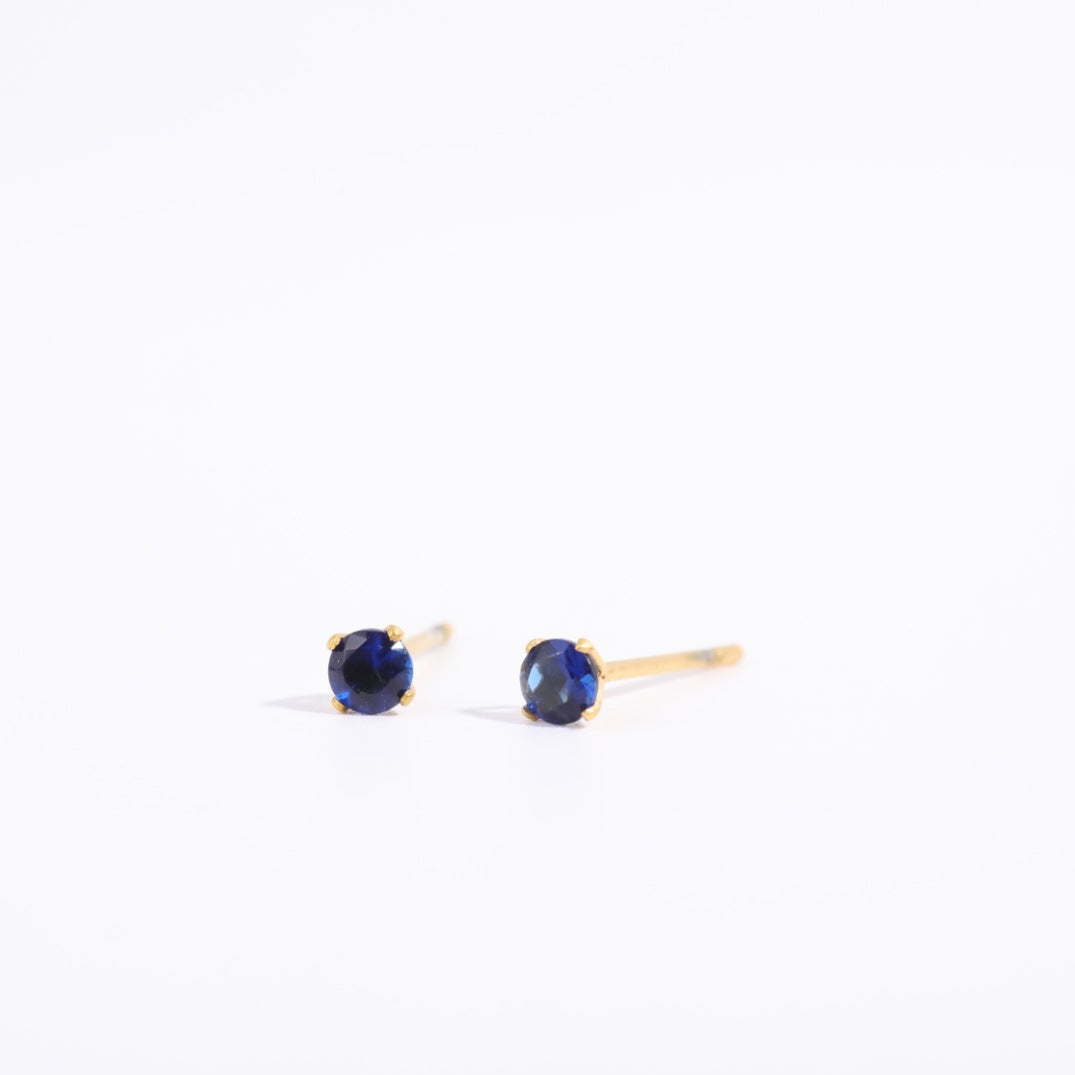 Round Geometric Titanium Steel Stud Earrings