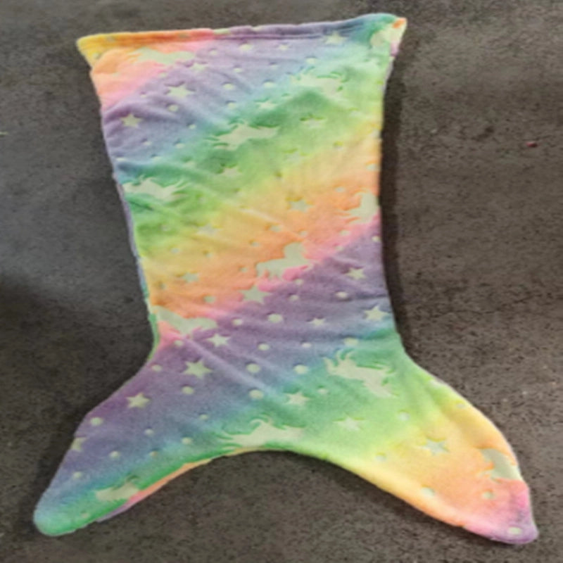 Casual Elegant Cute Fish Tail Fabric Blanket Bedding