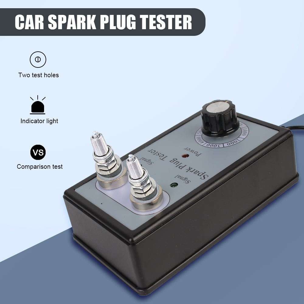 Dual Hole Car Spark Plug Tester Ignition Plug Analyzer Diagnostic Detector