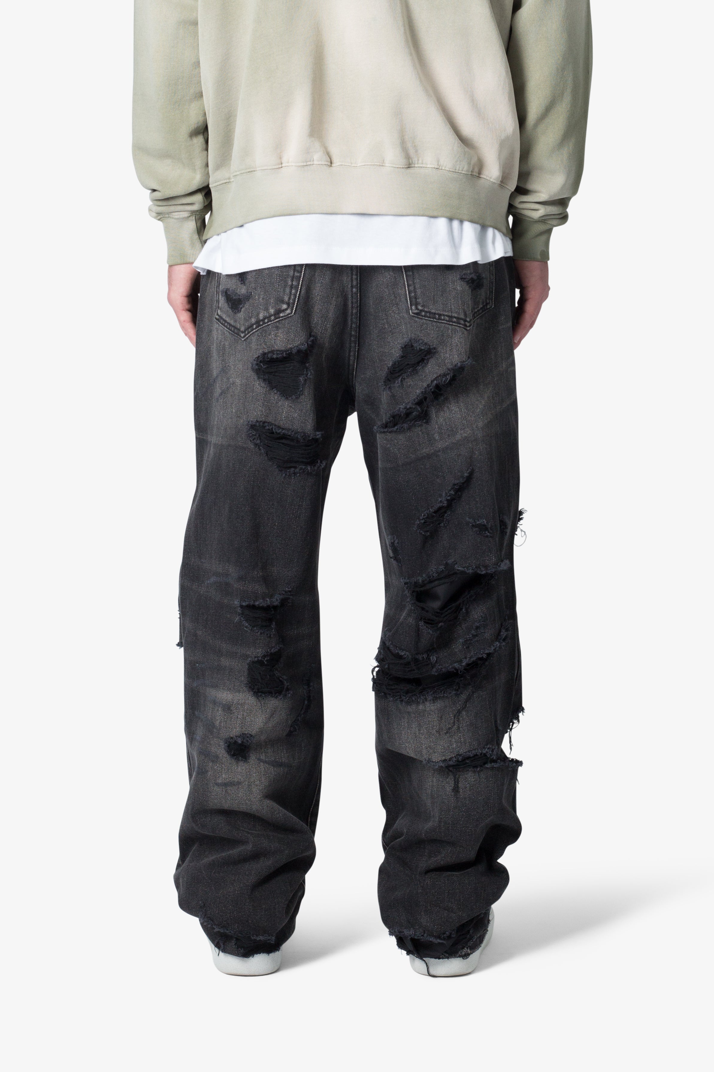 Ultra Baggy Distressed Denim - Vintage Black
