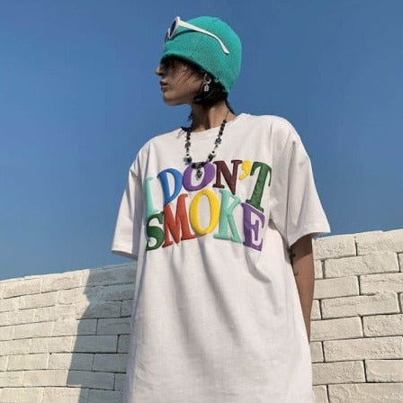 Oversized I Don't Smoke Rainbow Tee