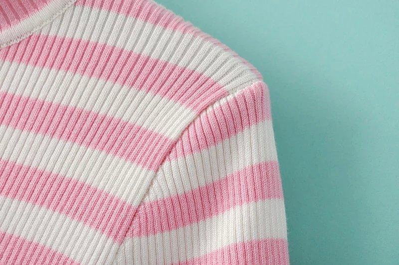 Knitted Sporty Striped Top