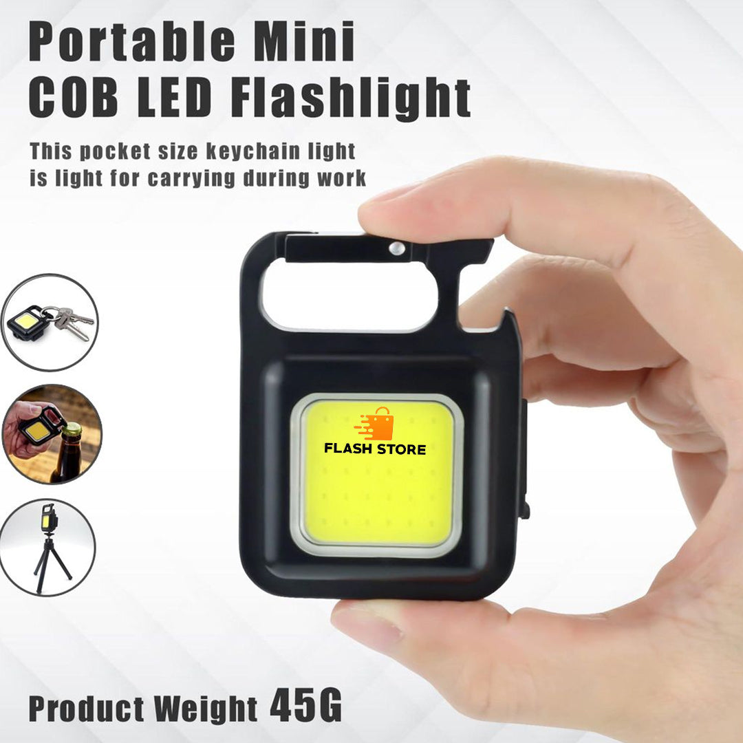 Multi Function COB Rechargeable Keychain Light