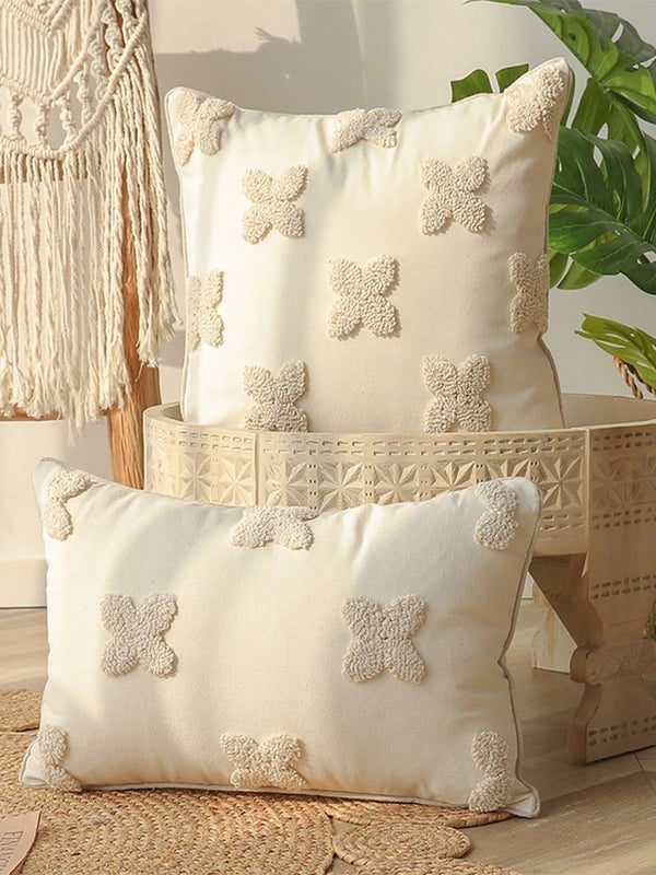 Embroidered Daisy Floral Pillow Case Light Luxury Pastoral Style Homestay Wear Bay Window Pillow Cushion Detachable And Washable Square Pillow