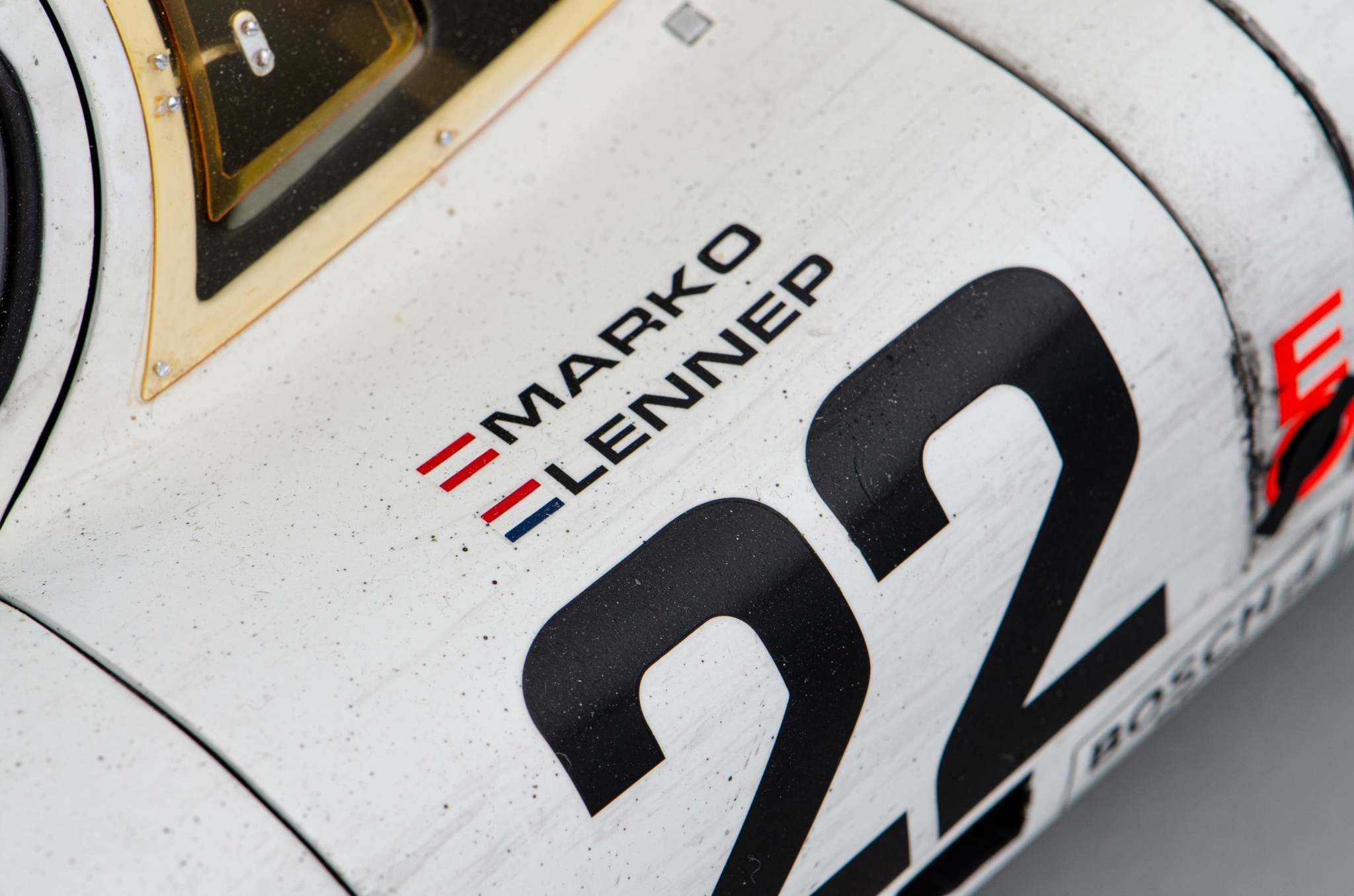 Porsche 917 KH - Ganador de Le Mans 1971 - Decoración Martini - Carrera desgastada