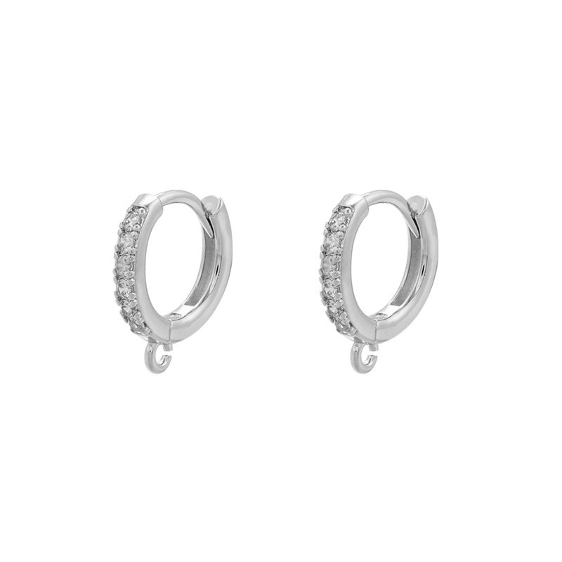 1 Pair Ig Style Minimalist Circle Plating Inlay Copper Zircon 18k Gold Plated Hoop Earrings