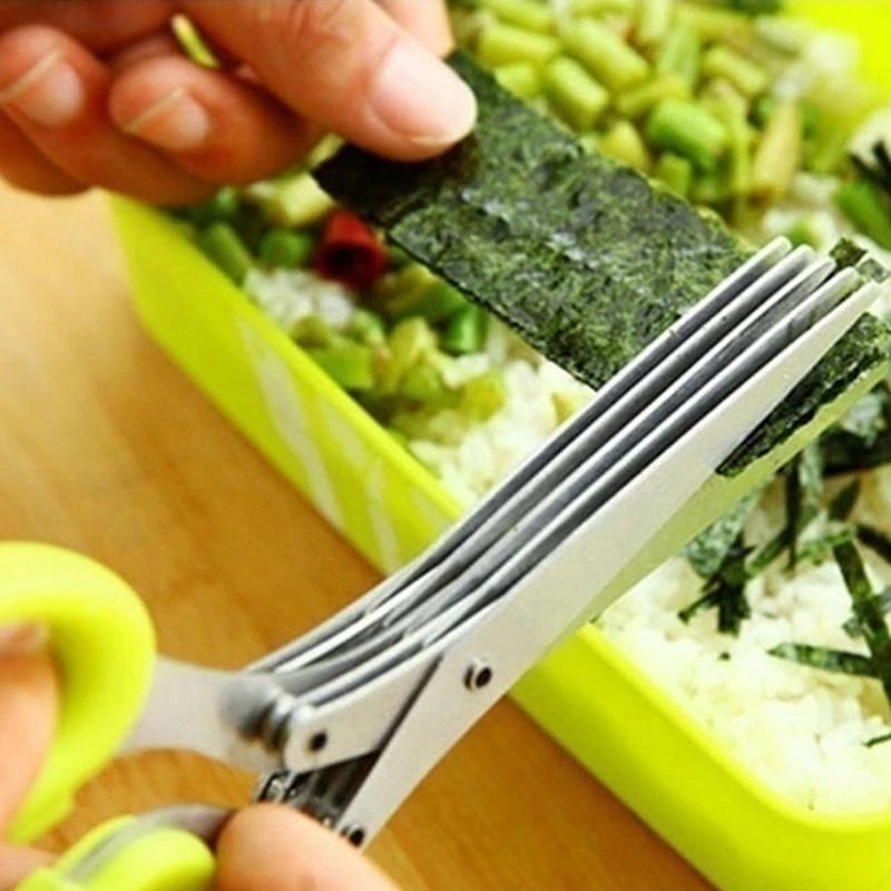 (🔥 49% Off 🔥) 5 Blade Kitchen Salad Scissors