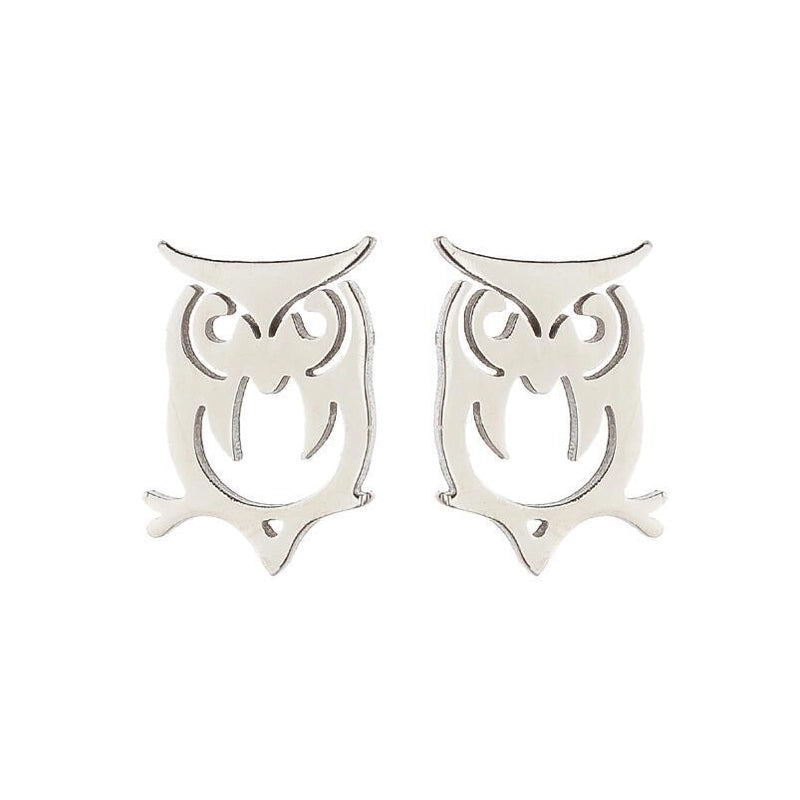 Minimalist Animal 304 Stainless Steel No Inlaid 18K Gold Plated Ear Studs
