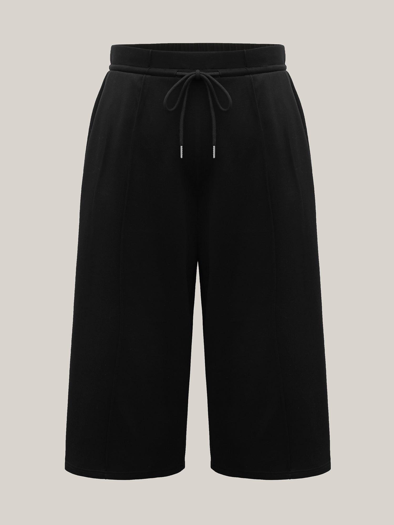 Stretchy Drawstring Wide-Leg Pants
