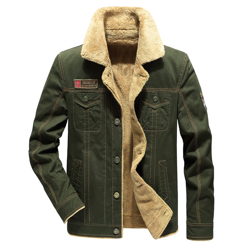 Thickened Lapel Air Force One Men's Retro Padded Jacket