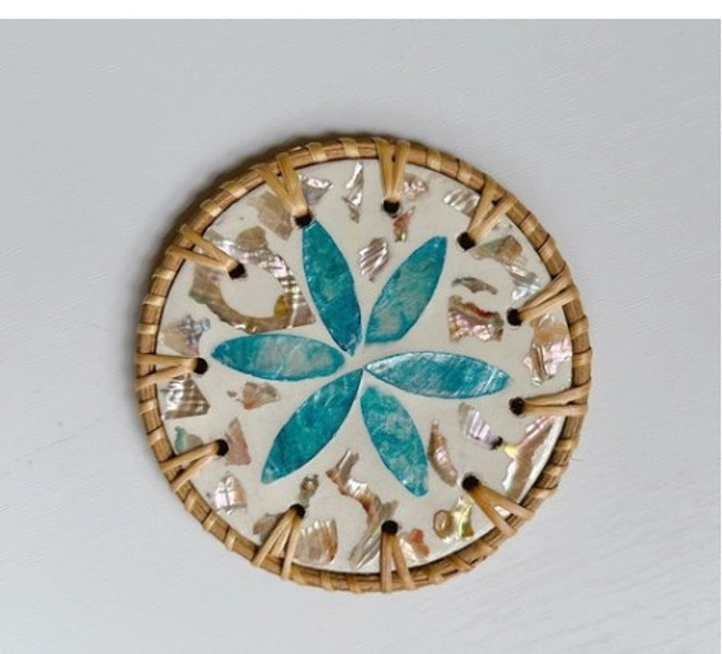 Casual Retro Flower Wood Placemat 1 Piece